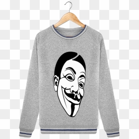Sweat Col Rond Stella Trips Tipped Guy Fawkes Mask - Cartoon, HD Png Download - guy fawkes png