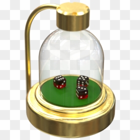 Bottle, HD Png Download - gold dice png