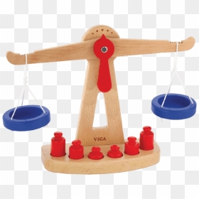 Toy Wooden Weighing Scale, HD Png Download - balance scale png