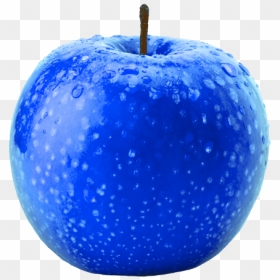 Blue Apple Appears To Unify The Picture Of Corrupt - Blue Real Apple Fruit, HD Png Download - apple png transparent