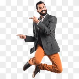 Happy Guy Jumping Png, Transparent Png - man jumping png