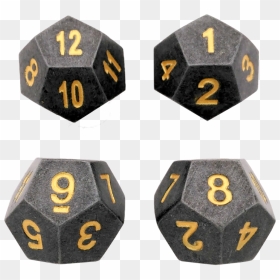 4 Pack Of D12 - Dice Game, HD Png Download - gold dice png