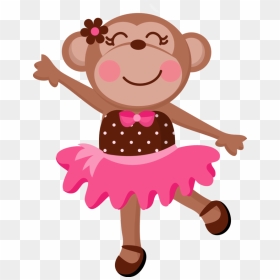 Ballerina Monkey Clipart , Png Download - Monkey Girl Clipart, Transparent Png - tutu clipart png