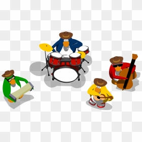 Penguin Band Music Jam - Club Penguin Penguin Band, HD Png Download - music band png
