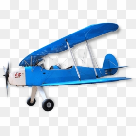 Transparent Airplane Blue Vintage - Blue Biplane Transparent, HD Png Download - vintage airplane png