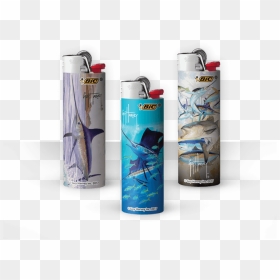 Three Pocket Lighters - Water Bottle, HD Png Download - bic lighter png