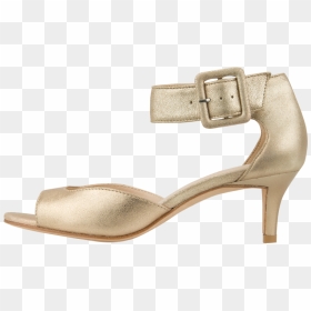 Silver Dress Sandals Low Heel , Png Download - Sandal, Transparent Png - heel png