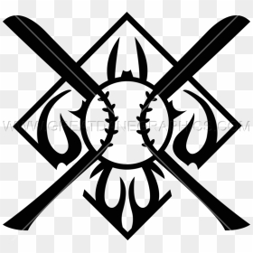 Flaming Baseball Picture Black And White Black And - Flaming Baseball Svg, HD Png Download - baseball bats crossed png
