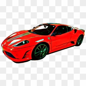 Ferrari Illustration Png, Transparent Png - racing car png