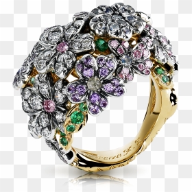 Fabergé Forget Me Not Ring Featuring Flower Shapes - Faberge Joyas, HD Png Download - forget me not png