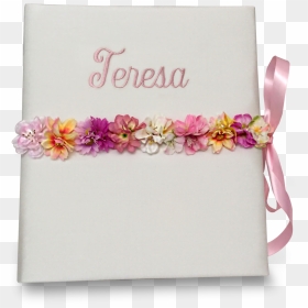 Flower Garland In Silk Personalized Baby Memory Book - Artificial Flower, HD Png Download - flower garland png