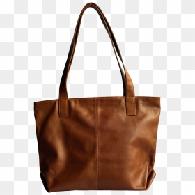 Dark Brown Leather Tote Bag With Long Straps In Front - Tote Bag, HD Png Download - burnt paper background png