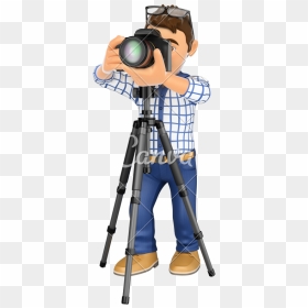Photography Clipart Tripod - Camera Man Clipart Png, Transparent Png - cameraman png