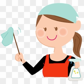 Woman Cleaning Clipart - Cartoon, HD Png Download - feather duster png