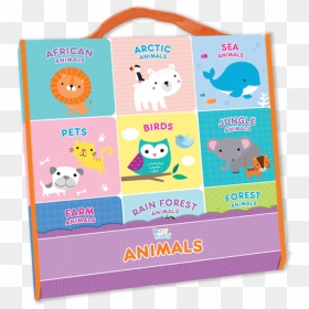 Kidsbooks Busy Baby Animals 9 Board Books In Case Infant - Cartoon, HD Png Download - baby animals png