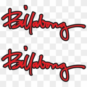 Billabong Logo Red Black - Calligraphy, HD Png Download - billabong logo png