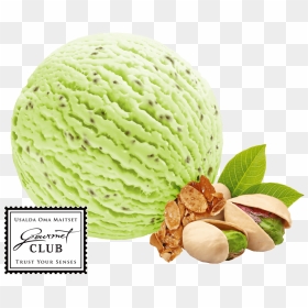 Pistachio Ice Cream With Pistachio Brittle - Pistachio Ice Cream Scoop, HD Png Download - pistachio png
