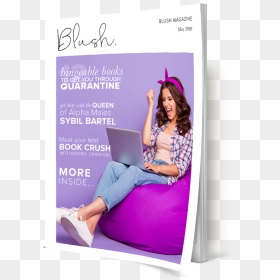 May2020-mockup - Sitting, HD Png Download - purple subscribe png