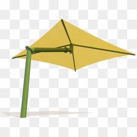 Single Post Yellow Pyramid Cantilever Umbrella, HD Png Download - 3d pyramid png