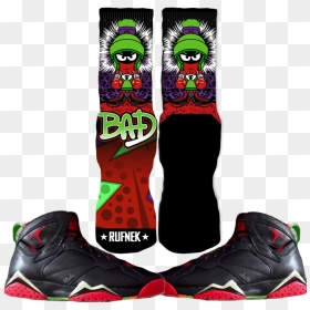 Transparent Jordan Shoe Png - Air Jordan Marvin The Martian Socks, Png Download - jordan shoe png