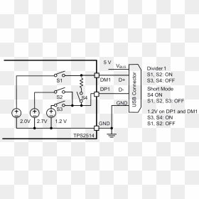 Usb Charger Port Diagram, HD Png Download - line dividers png