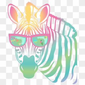 Cool Zebra With Sunglasses, HD Png Download - zebra stripes png