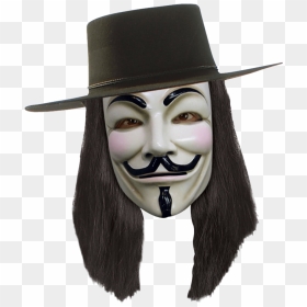 V For Vendetta Wig, HD Png Download - v for vendetta mask png