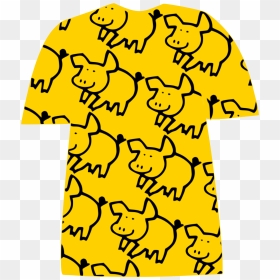 Tshirt With Pig Pattern Clip Arts - Clip Art, HD Png Download - tshirt outline png