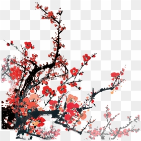 Flower China Painting, HD Png Download - spring tree png