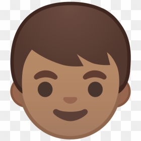 Boy Medium Skin Tone Icon - Boy Emoji, HD Png Download - boy hair png