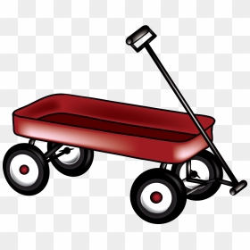 Red Wagon Png - Radio Flyer Wagon Drawing, Transparent Png - covered wagon png