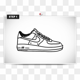 Footprints Clip Art - Draw Air Force 1 Easy, HD Png Download - tap shoes png