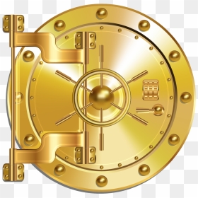 Graphic Image Of Gold Safe Door - Transparent Gold Vault Door, HD Png Download - bank vault png