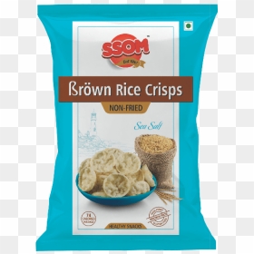 Baked Brown Rice Crisps Chips Healthy And Diet Snacks - Potato Chip, HD Png Download - brown rice png