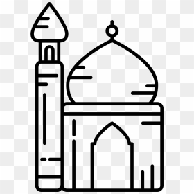 Small Mosque - Mosque Black And White, HD Png Download - masjid png