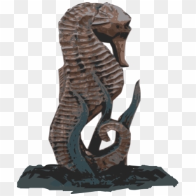 Seahorse And Seaweed - Statue, HD Png Download - seaweed clipart png