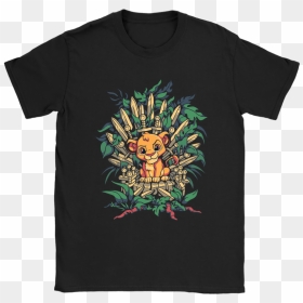 The Lion King X Game Of Thrones Simba On Swords Throne - Gucci Bugs Bunny T Shirt, HD Png Download - game of thrones throne png