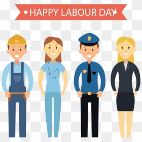 About Festival Elements,uniform,labor Day Elements,the - Labour Day Cartoon Hd, HD Png Download - happy labor day png