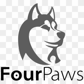 Four Paws Walking - Husky Head Clip Art, HD Png Download - walking dog png