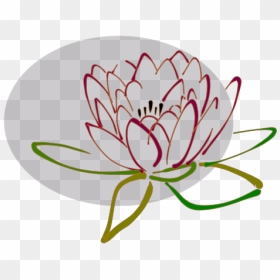 Blue Lotus Blk Outline Hi Png Icons, Transparent Png - lotus flower graphic png