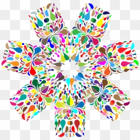 Colorful Floral Spatter 6 Clip Arts, HD Png Download - spatter png