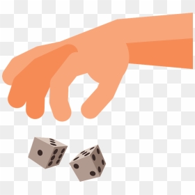 Hand Dice Clipart - サイコロ を ふる イラスト, HD Png Download - hand .png