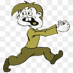 Cartoon Person Running Away - Example Pictures Of Verbs, HD Png Download - running person png