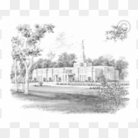 Baton Rouge Louisiana Temple Drawing - House, HD Png Download - lds temple png