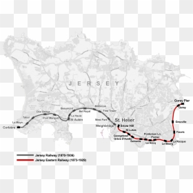 Jersey Bus Map Pdf, HD Png Download - old train png