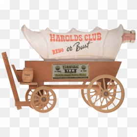 Jim Beam Bourbon Harolds Club Reno Or Bust Covered - Cart, HD Png Download - covered wagon png