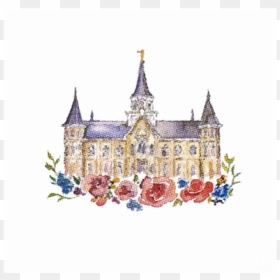 Provo City Center Temple Watercolor, HD Png Download - lds temple png