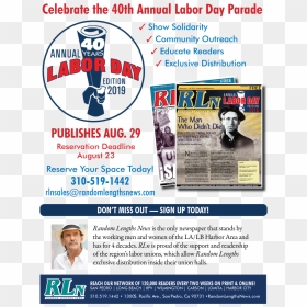 Flyer, HD Png Download - happy labor day png