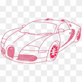 Нарисовать Спорткар, HD Png Download - bugatti veyron png