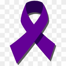Purple Ribbon For Cancer - Domestic Violence Ribbon Png, Transparent Png - cancer ribbons png